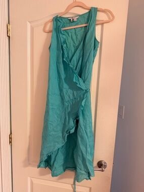 Linen wrap dress